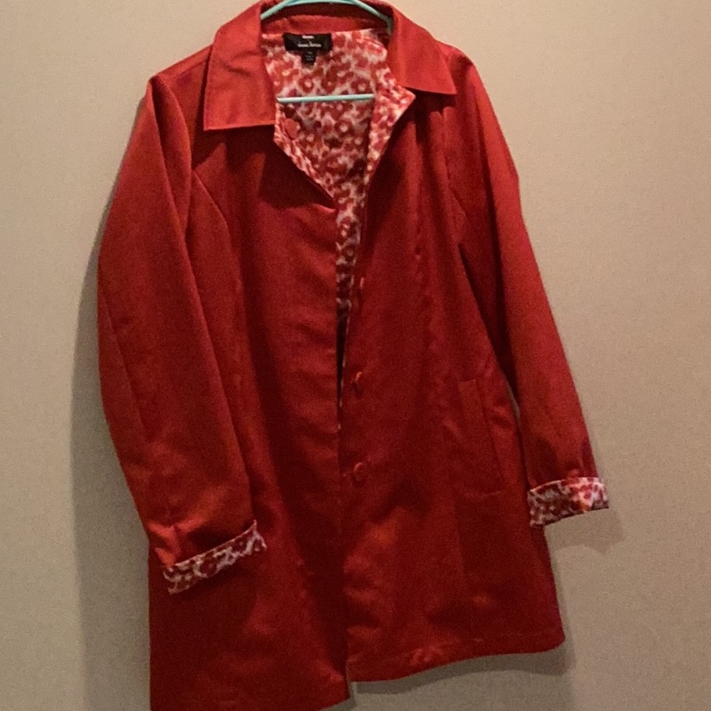 Xs Dennis Basso red reversible jacket